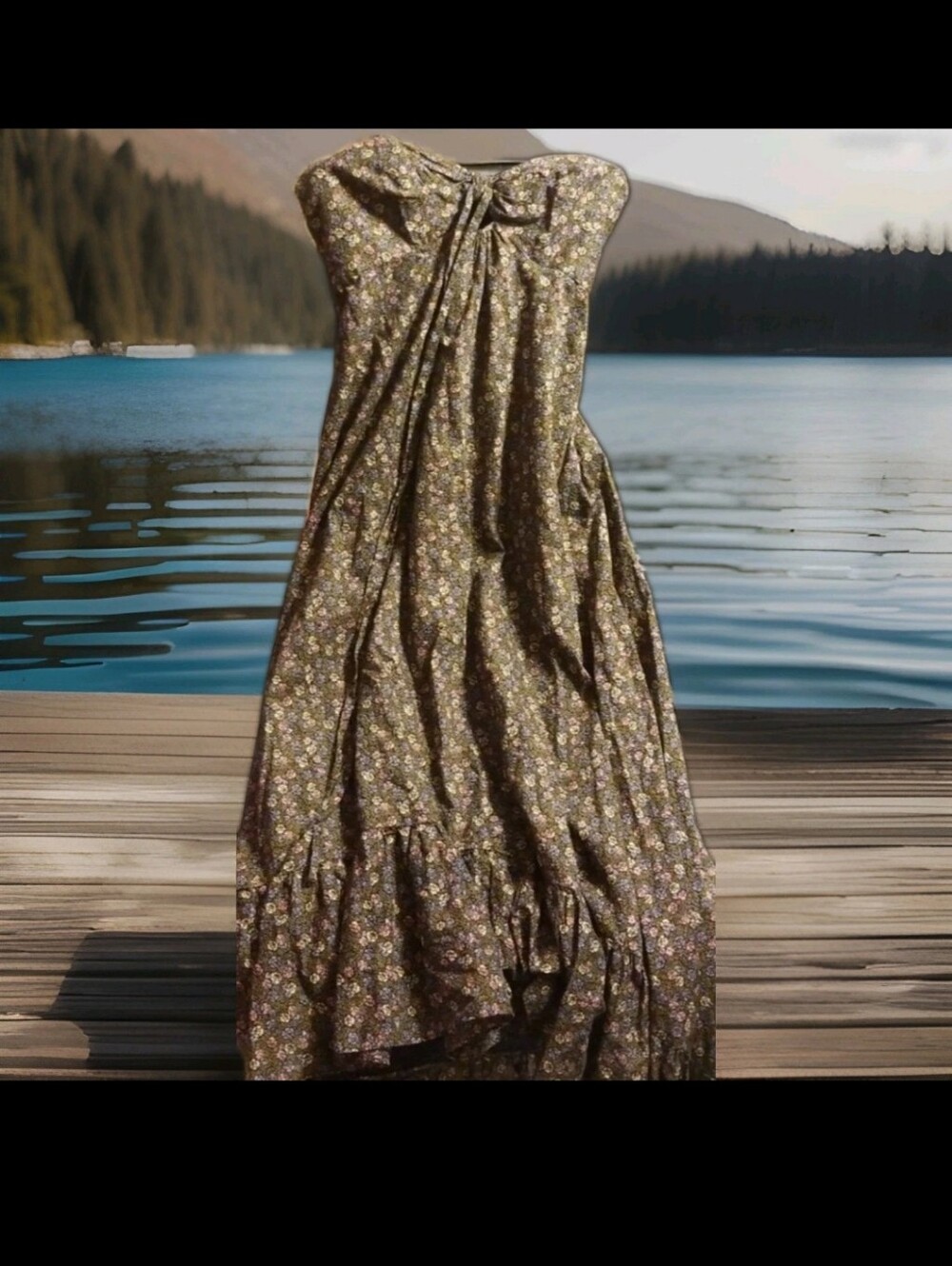 Victoria Secret Tie Back Floral Hi-Low Maxi Dress